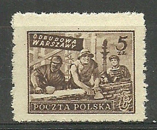 Znaczek Polska 1950 Mi 556 Fi 513 Czyste **