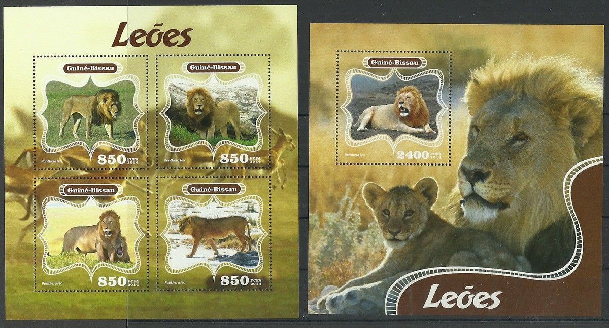 Znaczek Gwinea Bissau 2014 Mi ark 7246-7249+bl 1268 Czyste **