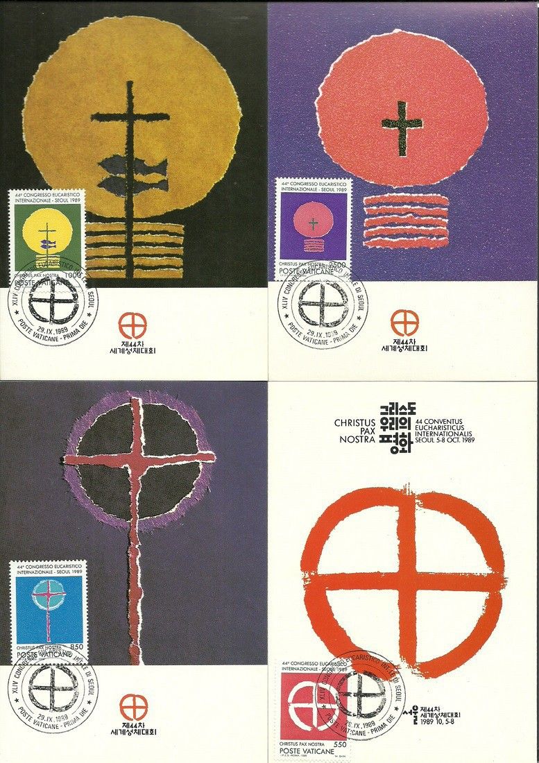 Znaczek Watykan 1989 Mi 984-987 Karta Max