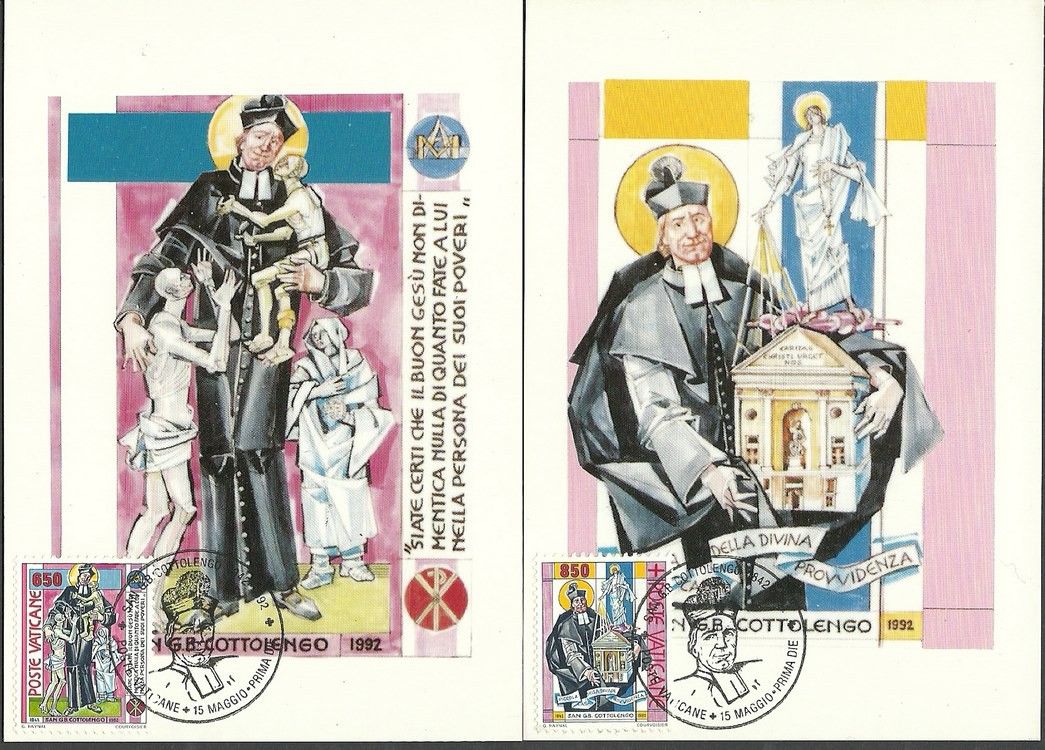 Znaczek Watykan 1992 Mi 1058-1059 Karta Max