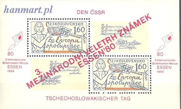 Znaczek Czechosłowacja 1980 Mi bl 42 Czyste **