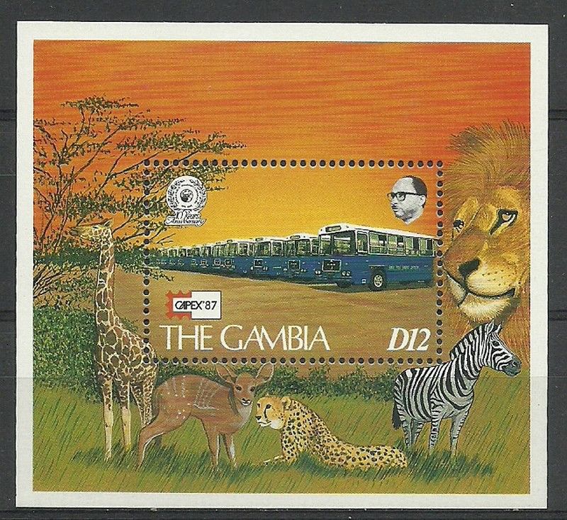 Znaczek Gambia 1987 Mi bl 37 Czyste **