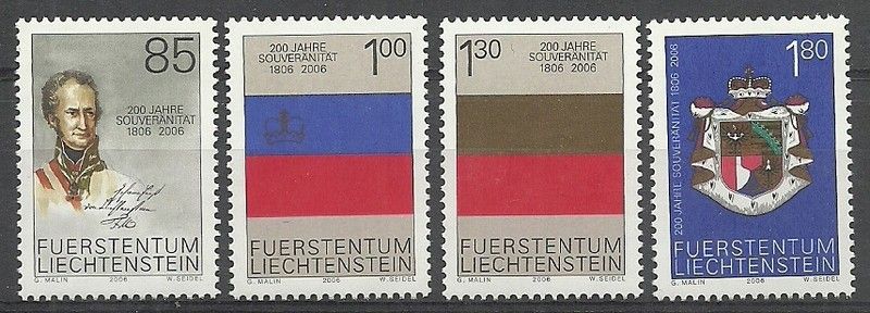 Znaczek Liechtenstein 2006 Mi 1407-1410 Czyste **