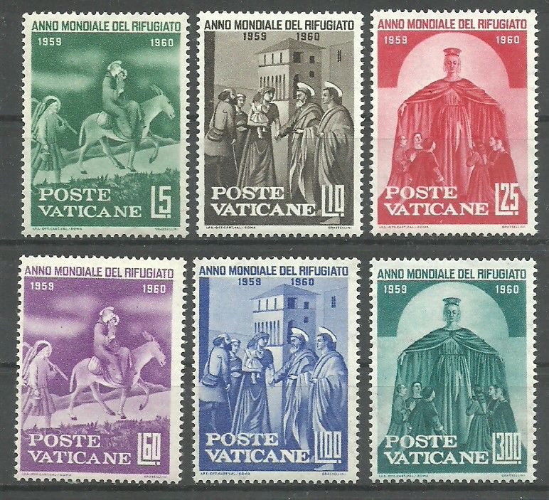 Znaczek Watykan 1960 Mi 338-343 Czyste **