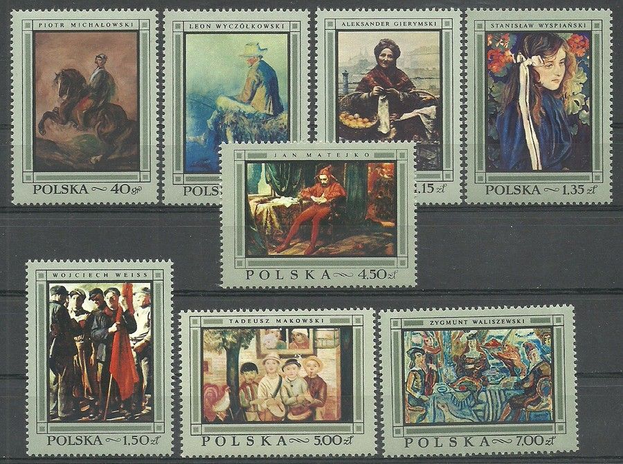 Znaczek Polska 1968 Mi 1864-1871 Fi 1717-1724 Czyste **
