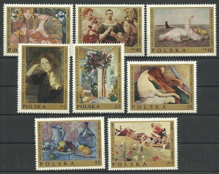 Znaczek Polska 1969 Mi 1941-1948 Fi 1794-1801 Czyste **
