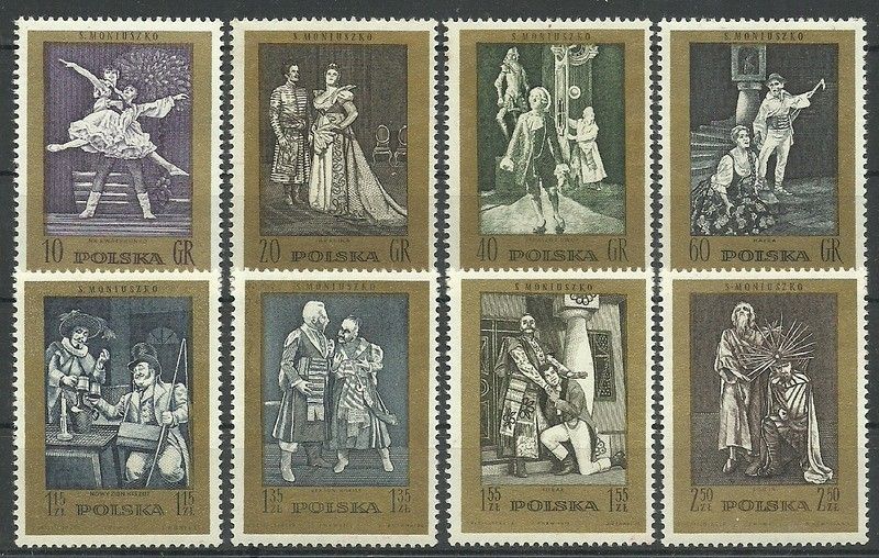 Znaczek Polska 1972 Mi 2174-2181 Fi 2026-2033 Czyste **