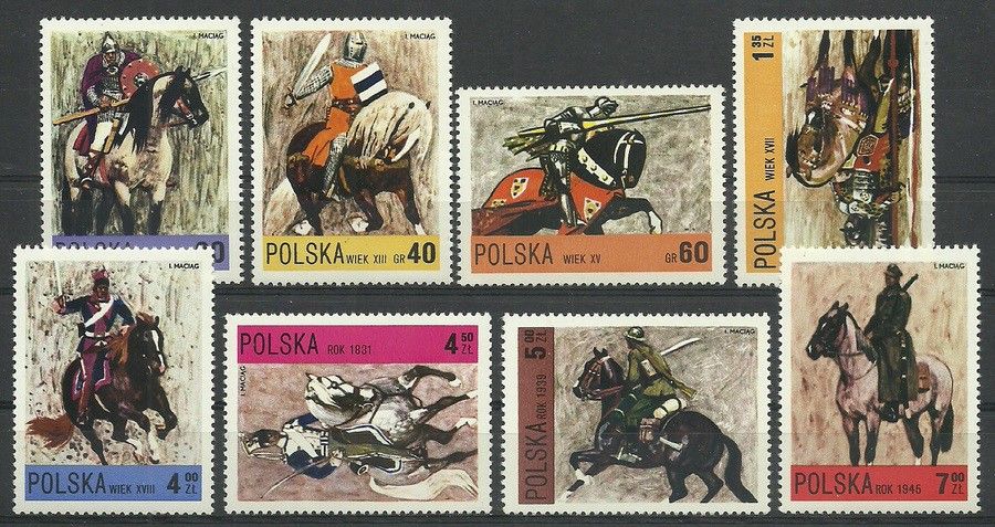 Znaczek Polska 1972 Mi 2222-2229 Fi 2075-2082 Czyste **