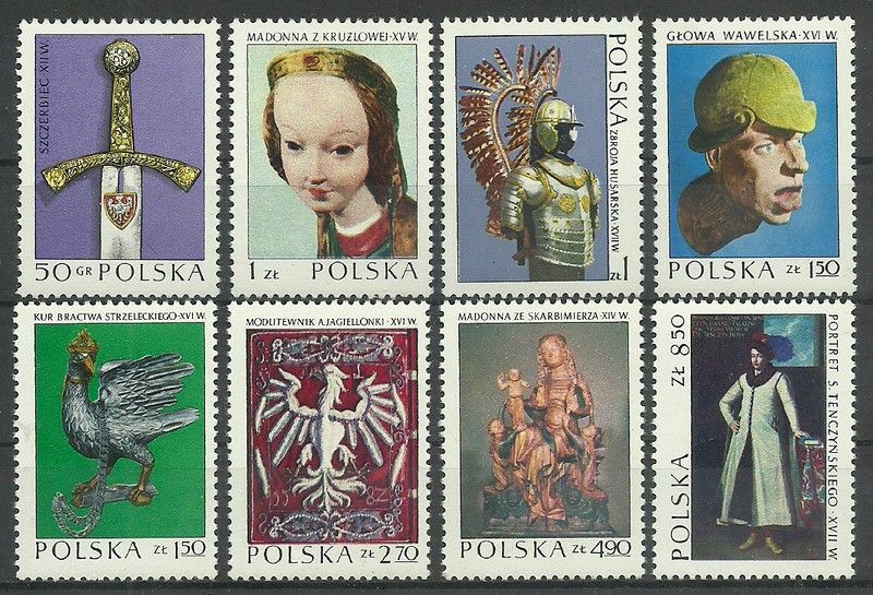 Znaczek Polska 1973 Mi 2237-2244 Fi 2090-2097 Czyste **