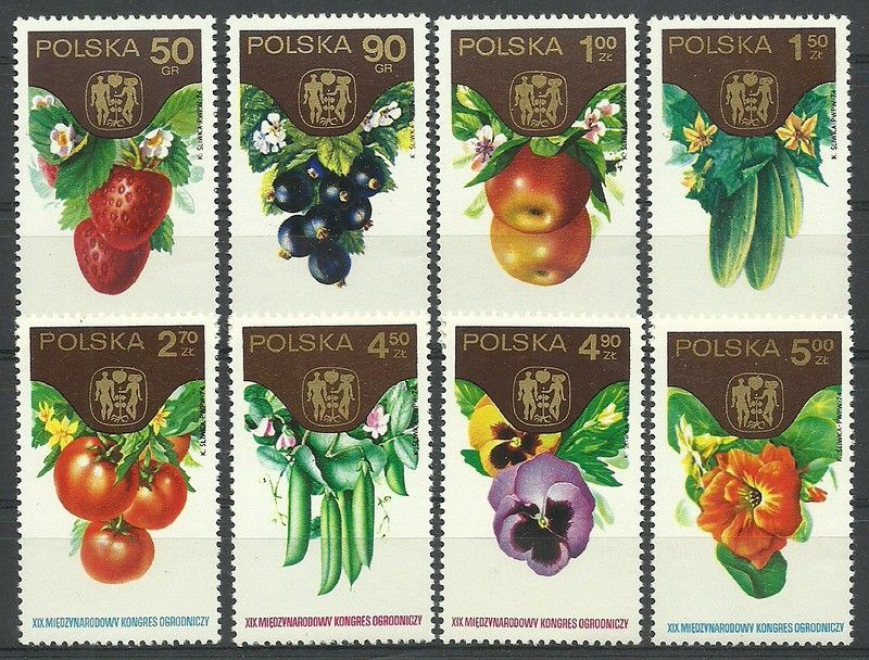 Znaczek Polska 1974 Mi 2329-2336 Fi 2182-2189 Czyste **