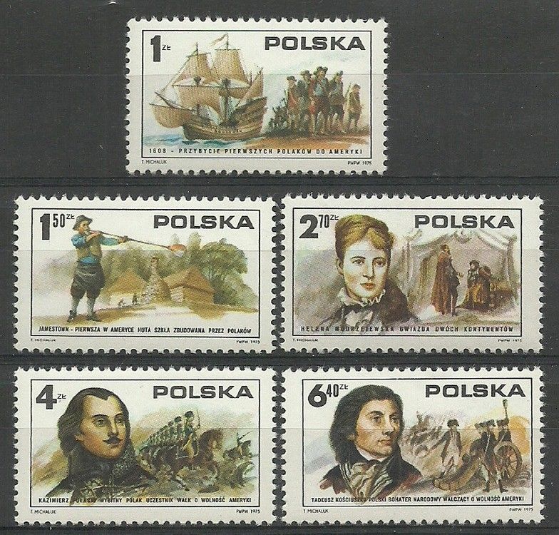 Znaczek Polska 1975 Mi 2400-2404 Fi 2253-2257 Czyste **