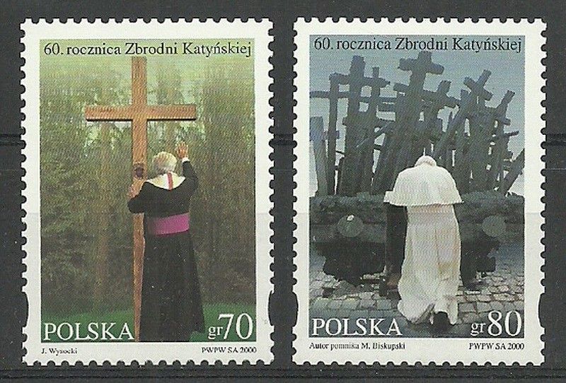 Znaczek Polska 2000 Mi 3867-3868 Fi 3719-3720 Czyste **