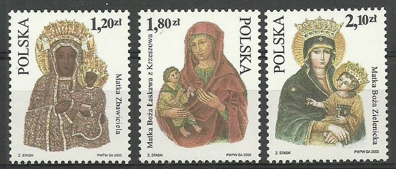 Znaczek Polska 2003 Mi 4070-4072 Fi 3920-3922 Czyste **