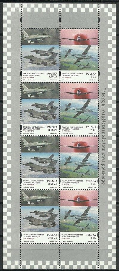 Znaczek Polska 2008 Mi ark 4353-4354 Fi ark 4203-4204 Czyste **