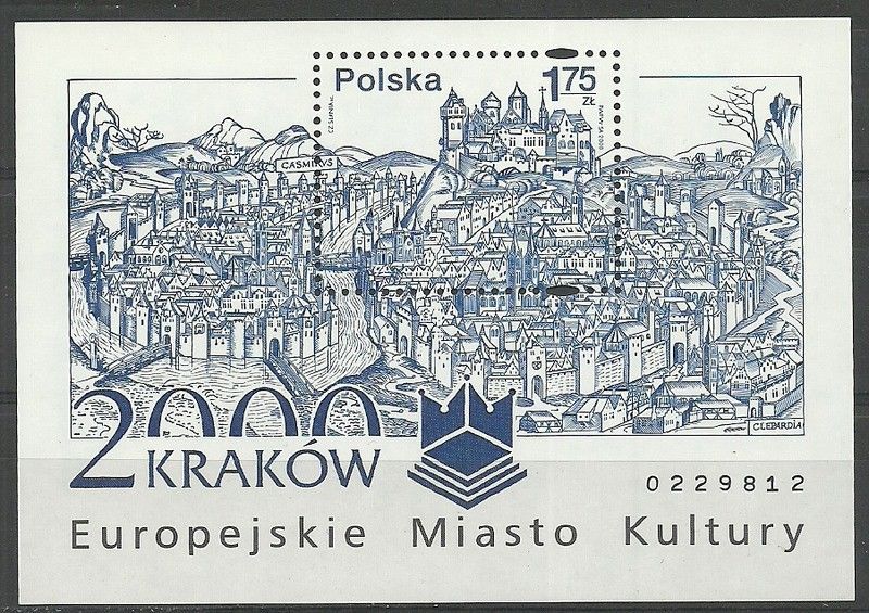 Znaczek Polska 2000 Mi bl 140 Fi bl 170B Czyste **
