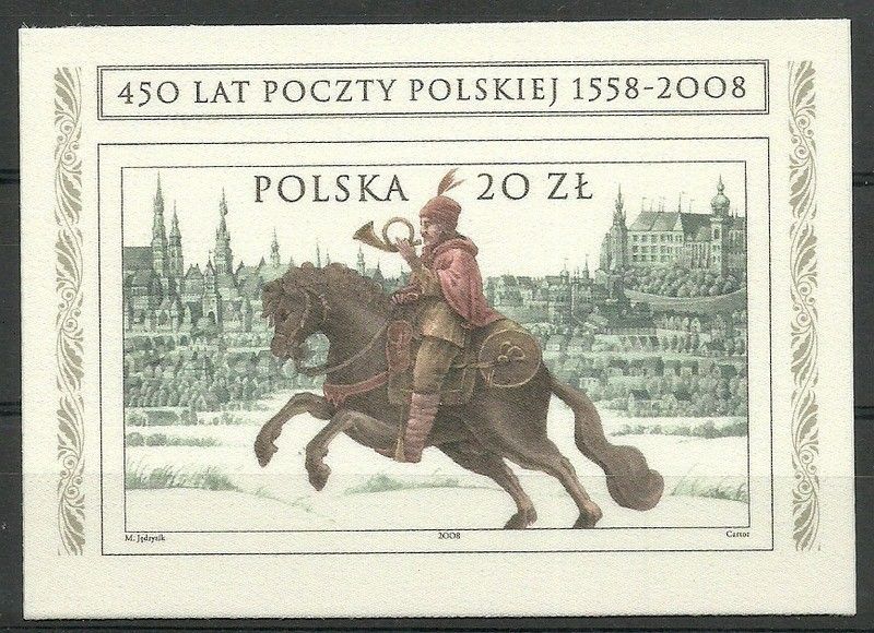 Znaczek Polska 2008 Mi bl 182 Fi bl 213 Czyste **