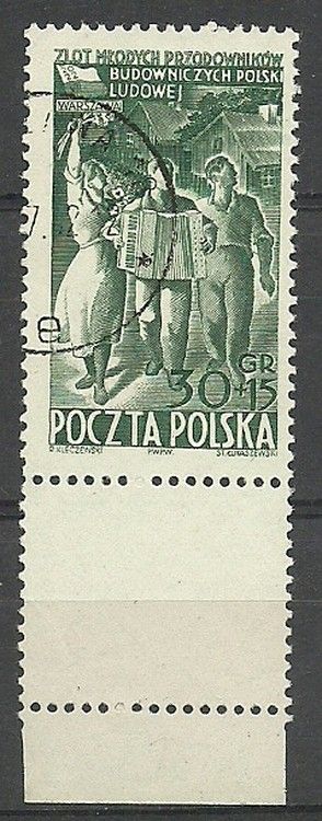 Znaczek Polska 1952 Mi 757 Fi 619 Stemplowane