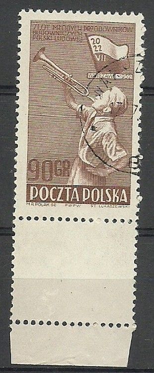 Znaczek Polska 1952 Mi 759 Fi 621 Stemplowane