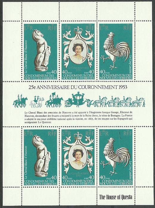 Znaczek Nowe Hebrydy 1978 Mi ark 513-515 Czyste **