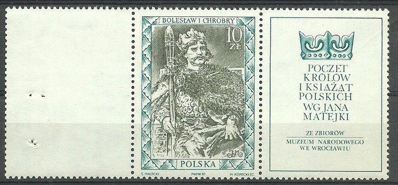 Znaczek Polska 1987 Mi zf 3131 Fi Pw pp 2983 Czyste **
