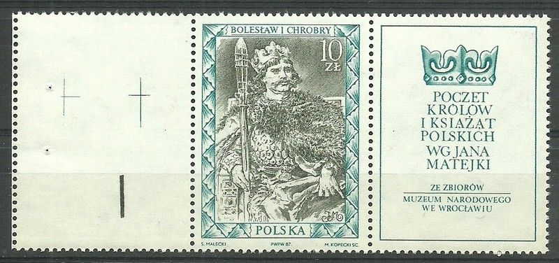 Znaczek Polska 1987 Mi zf 3131 Fi Pw pp 2983 Czyste **