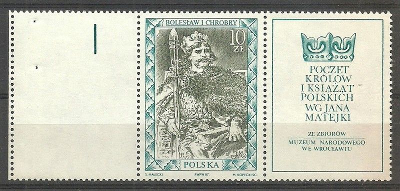 Znaczek Polska 1987 Mi zf 3131 Fi Pw pp 2983 Czyste **