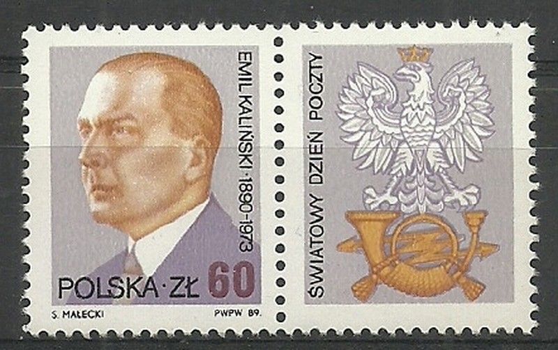 Znaczek Polska 1989 Mi zf 3224 Fi Pw 3076 Czyste **