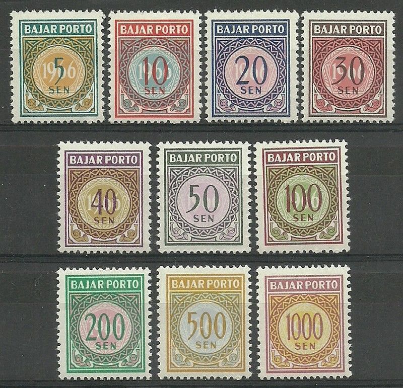 Znaczek Indonezja 1966 Mi por 29-38 Czyste **