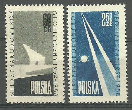 Znaczek Polska 1958 Mi 1061-1062 Fi 916-917 Czyste **