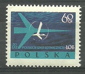 Znaczek Polska 1959 Mi 1115 Fi 971 Czyste **