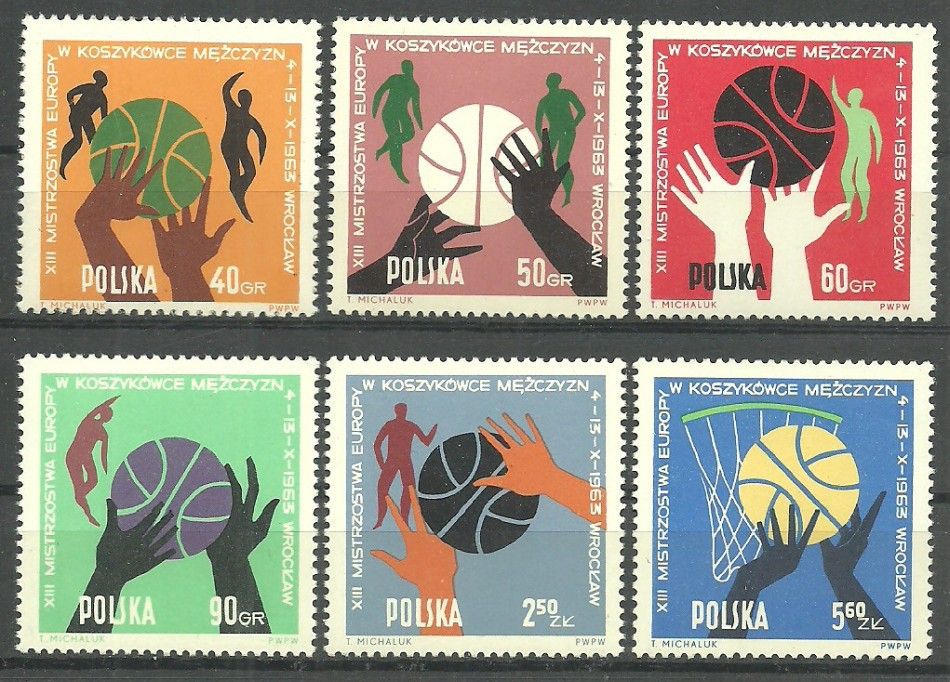 Znaczek Polska 1963 Mi 1418-1423 Fi 1270-1275 Czyste **