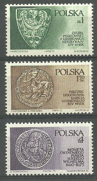Znaczek Polska 1975 Mi 2416-2418 Fi 2269-2271 Czyste **
