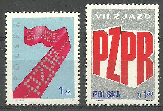 Znaczek Polska 1975 Mi 2419-2420 Fi 2272-2273 Czyste **