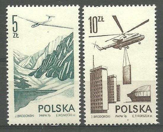Znaczek Polska 1976 Mi 2437-2438 Fi 2290-2291 Czyste **