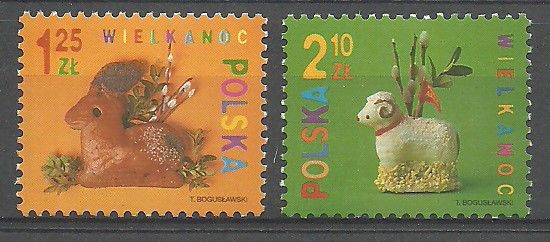 Znaczek Polska 2004 Mi 4099-4100 Fi 3949-3950 Czyste **
