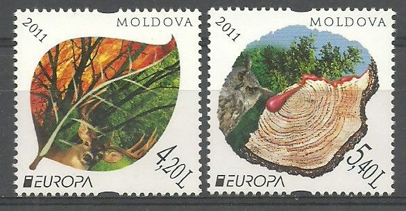 Znaczek Mołdawia 2011 Mi 749-750 Czyste **