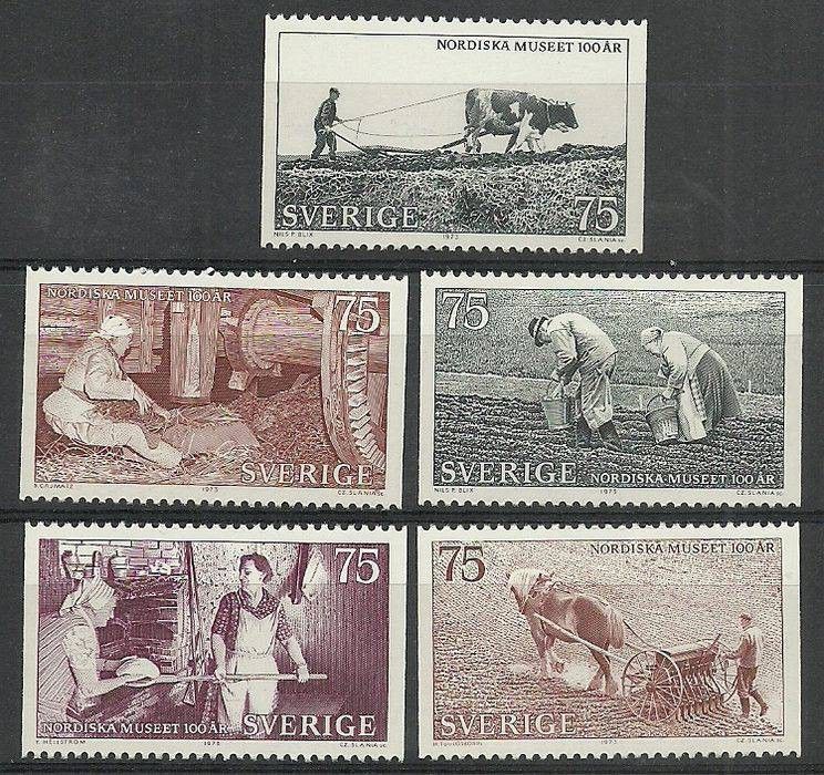 Znaczek Szwecja 1973 Mi 815-819 Czyste **