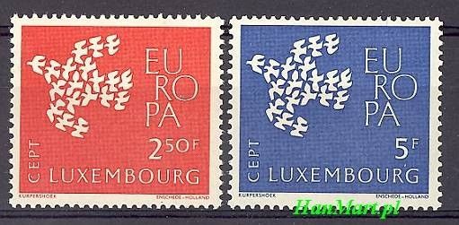 Znaczek Luksemburg 1961 Mi 647-648 Czyste **