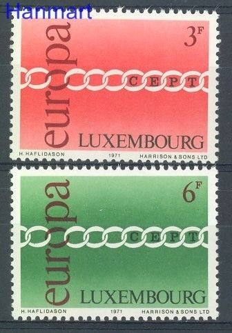 Znaczek Luksemburg 1971 Mi 824-825 Czyste **