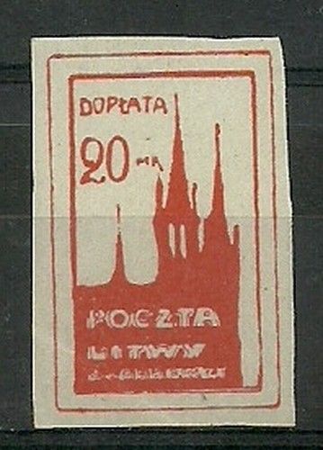 Znaczek Litwa Środkowa 1921 Mi por 6B Fi por 6A Czyste **