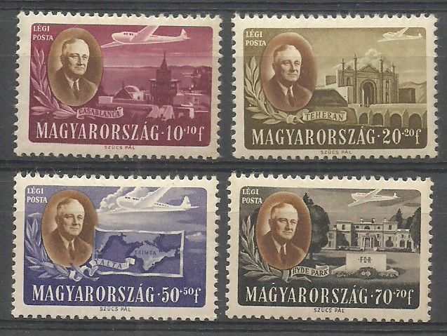 Znaczek Węgry 1947 Mi 989-992 Czyste **