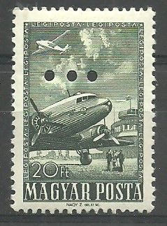 Znaczek Węgry 1957 Mi 1496AL Z podlepką *