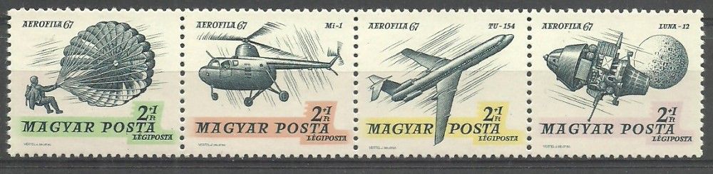 Znaczek Węgry 1967 Mi 2351-2354I Czyste **
