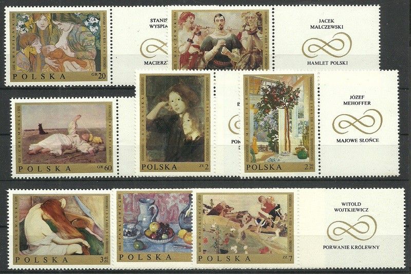 Znaczek Polska 1969 Mi zf 1941-1948 Fi zf 1794-1801 Czyste **