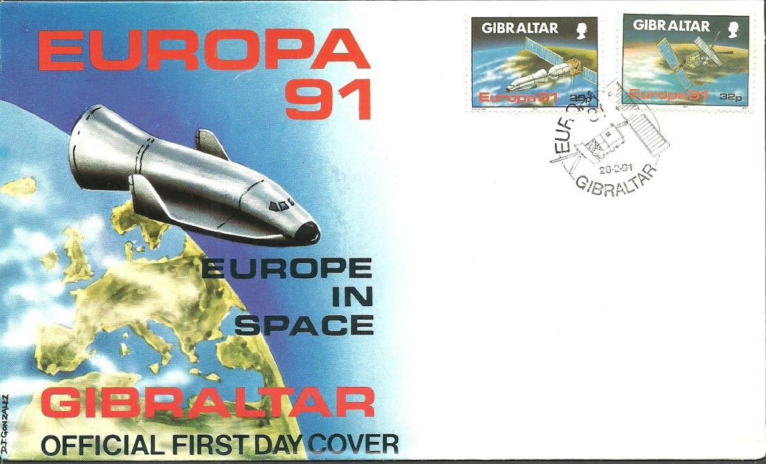 Znaczek Gibraltar 1991 Mi 613-614 FDC
