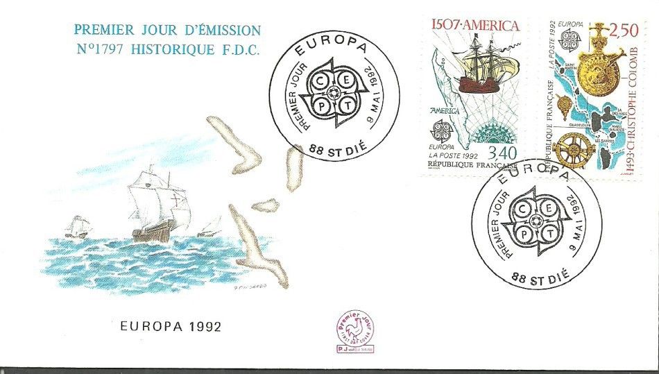 Znaczek Francja 1992 Mi 2899-2900 FDC