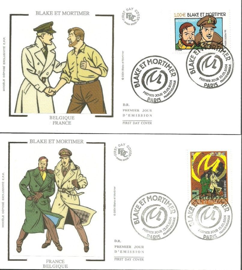 Znaczek Francja 2004 Mi S3813-3814 FDC