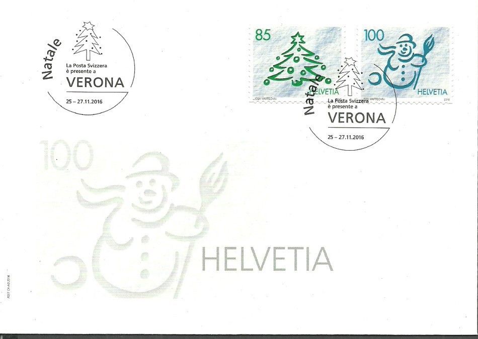 Znaczek Szwajcaria 2016 Mi 2471-2472 FDC