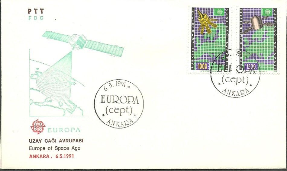Znaczek Turcja 1991 Mi 2921-2922 FDC