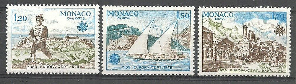 Znaczek Monako 1979 Mi 1375-1377 Czyste **